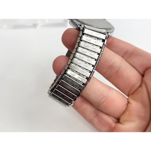 Pulsar Dual T Flexible Men's Day/Date Silver T Vintage Wristwatch - 30mm WORKS! - Picture 7 of 10